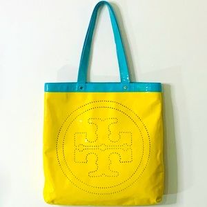 Tory Burch LARGE Yellow Patent Leather Tote